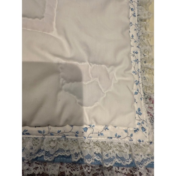 Vintage Teddy Bear‎ Duck Goose Baby Quilt Blanket Crib Comforter Pastel - Picture 9 of 9